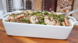 Simple Weeknight Dinner Recipes | One Pan Garlic Shrimp and Asparagus