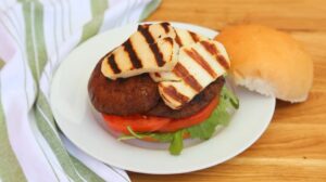 Best veggie burger recipe in the world | Portobello Halloumi Burger